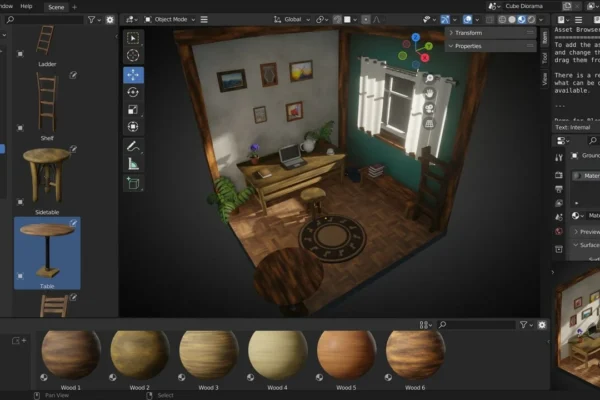 What are the benefits of using Blender for interactive design prototypes?