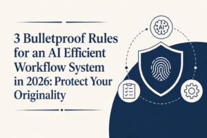 Read more about the article 3 Bulletproof Rules for an AI Efficient Workflow System in 2026: Protect Your Originality